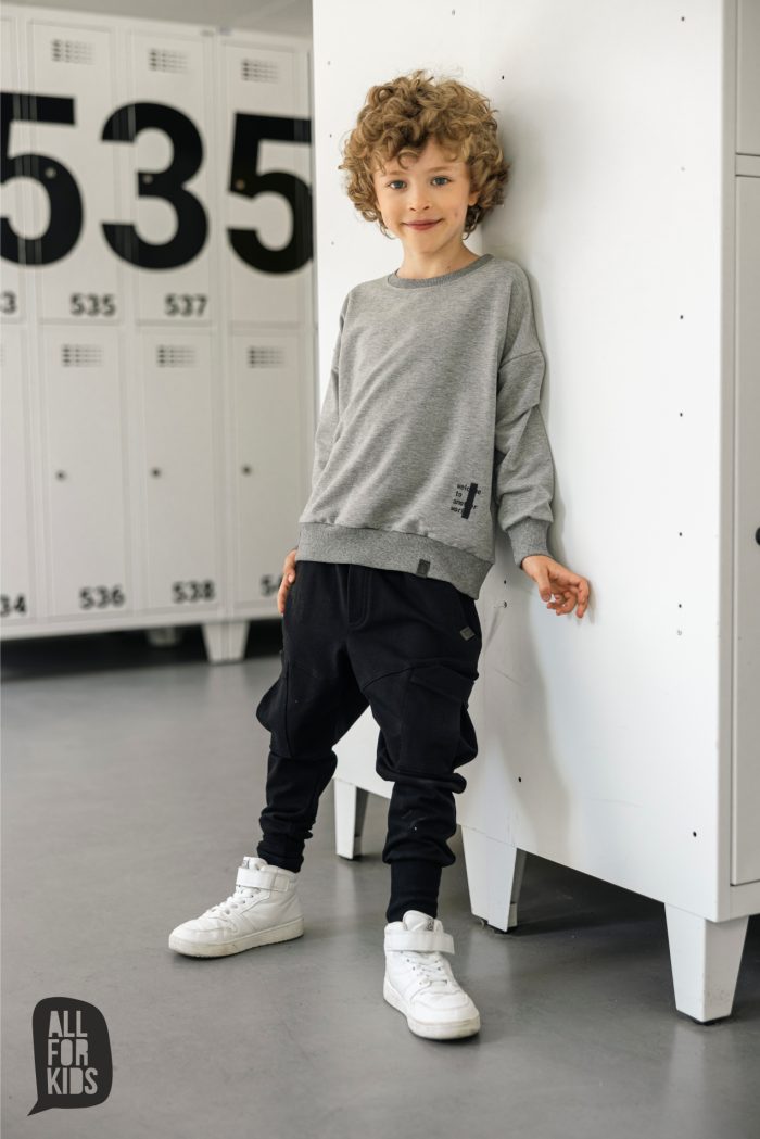 Bluza szara All For Kids - obrazek 2