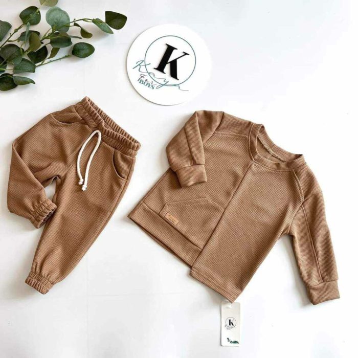 Dres z dzianiny wafelkowej Camel Kaya