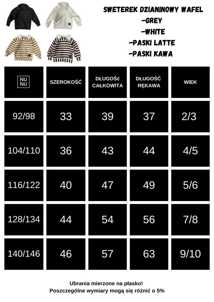 Sweter WAFEL PASKI LATTE NUNU - obrazek 5