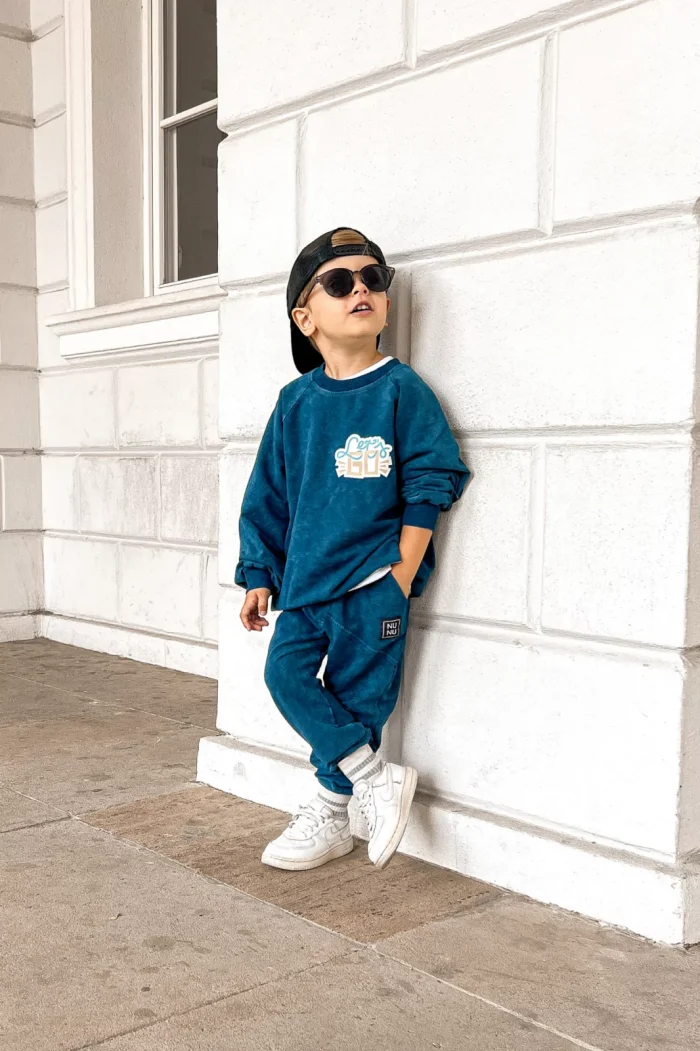 Bluza DEKATYZOWANA VINTAGE BLUE NUNU - obrazek 2