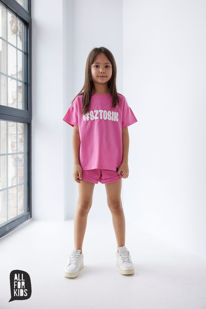 T-shirt #SZTOSIK FUKSJA All For Kids - obrazek 2