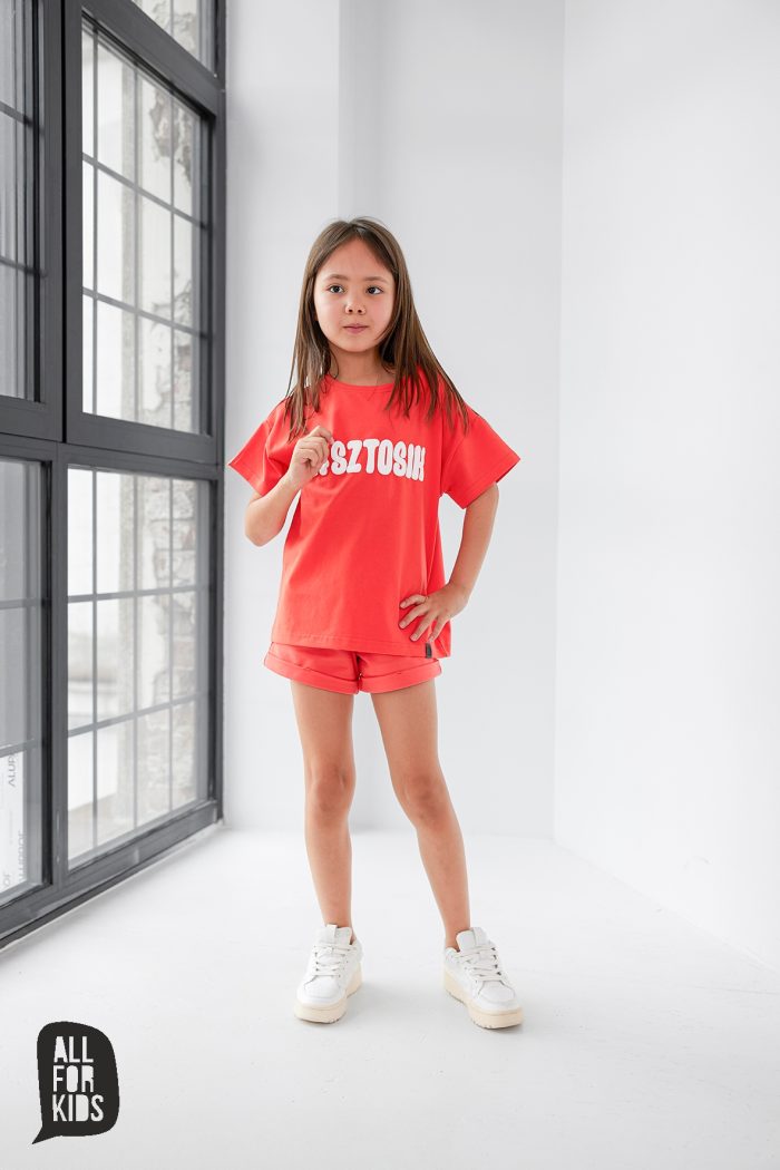 T-shirt #SZTOSIK KORAL All For Kids