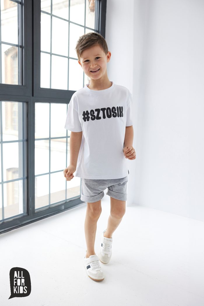 T-shirt #SZTOSIK BIAŁY All For Kids