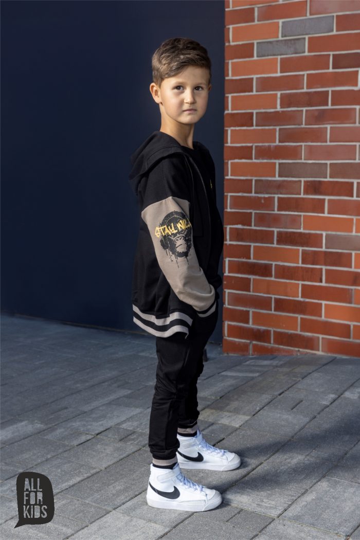 Bluza BOMBERKA CZARNA WILD STAY All For Kids