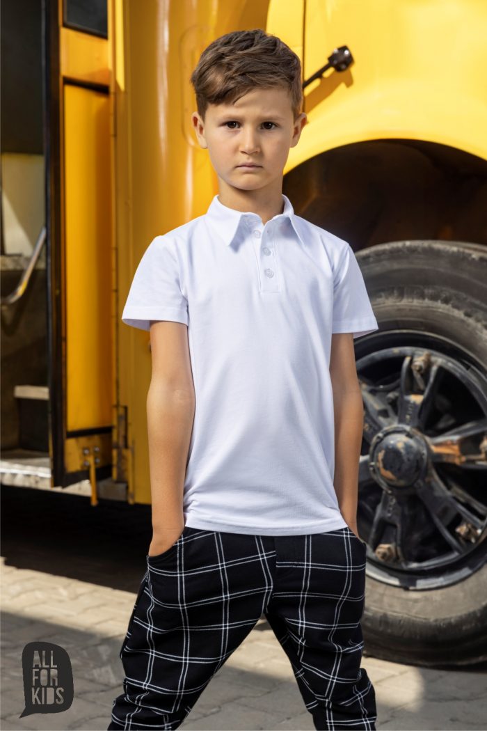 Koszulka POLO BIAŁA All For Kids