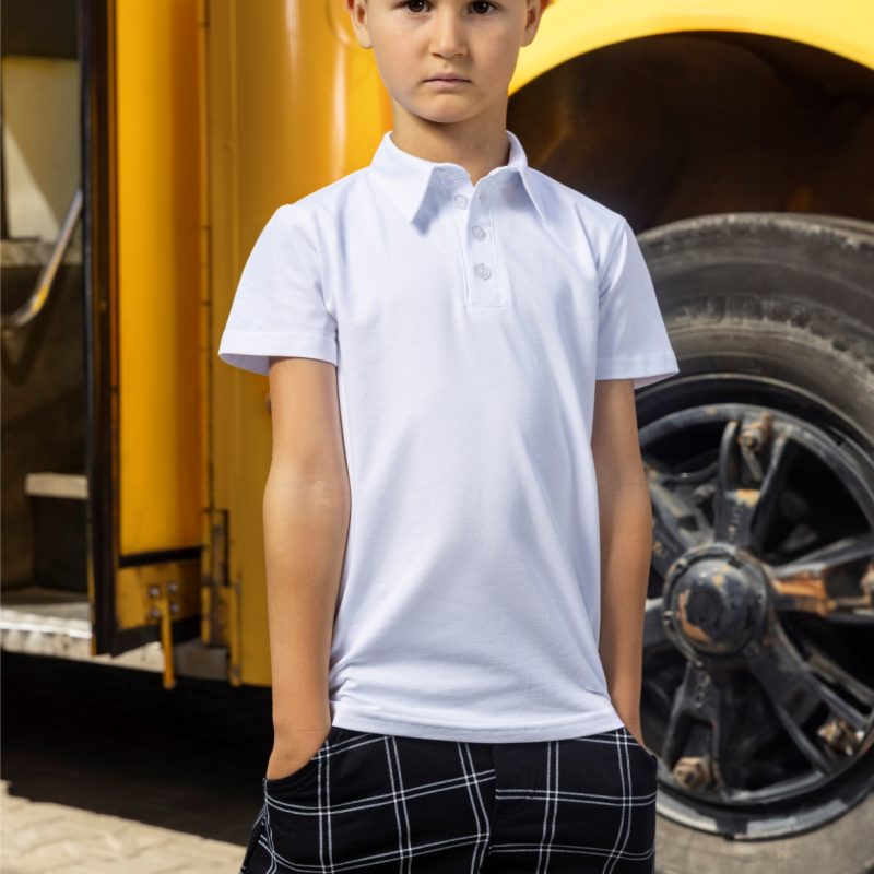 Koszulka POLO BIAŁA All For Kids
