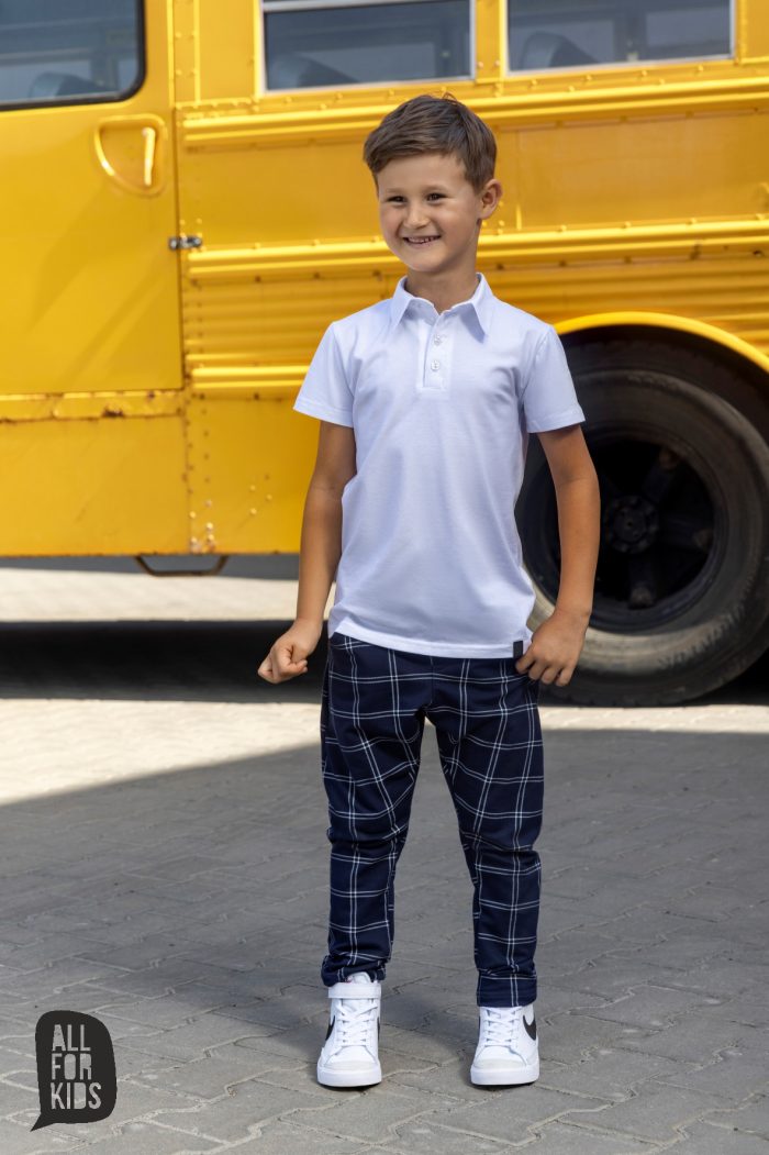 Koszulka POLO BIAŁA All For Kids - obrazek 2