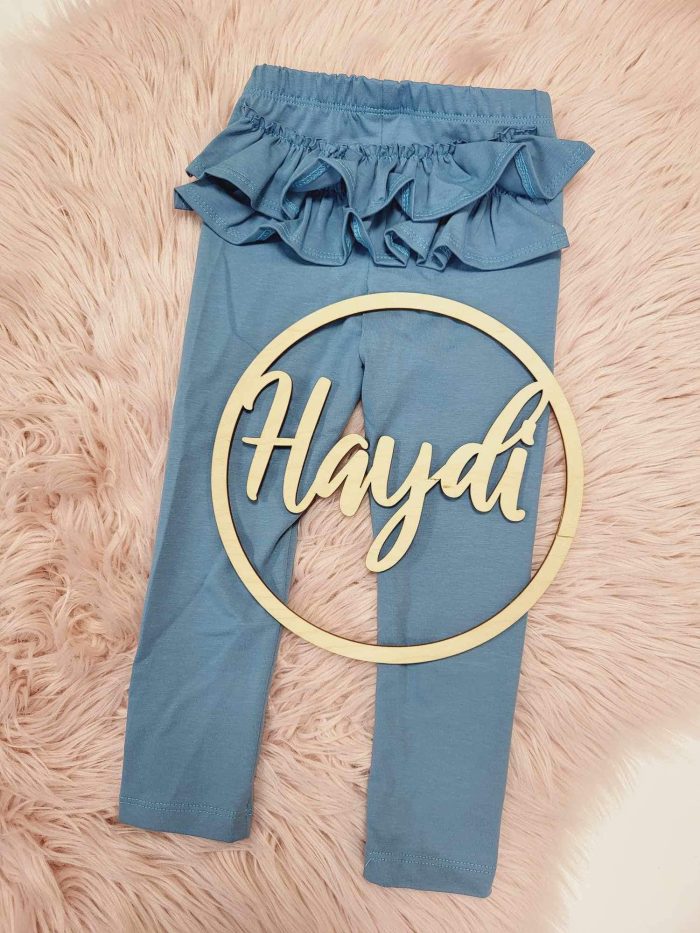Legginsy z falbankami NIEBIESKIE Haydi