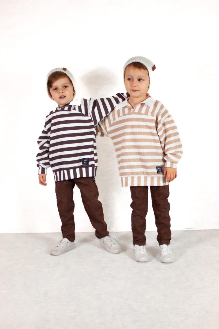 Sweter WAFEL PASKI LATTE NUNU - obrazek 4