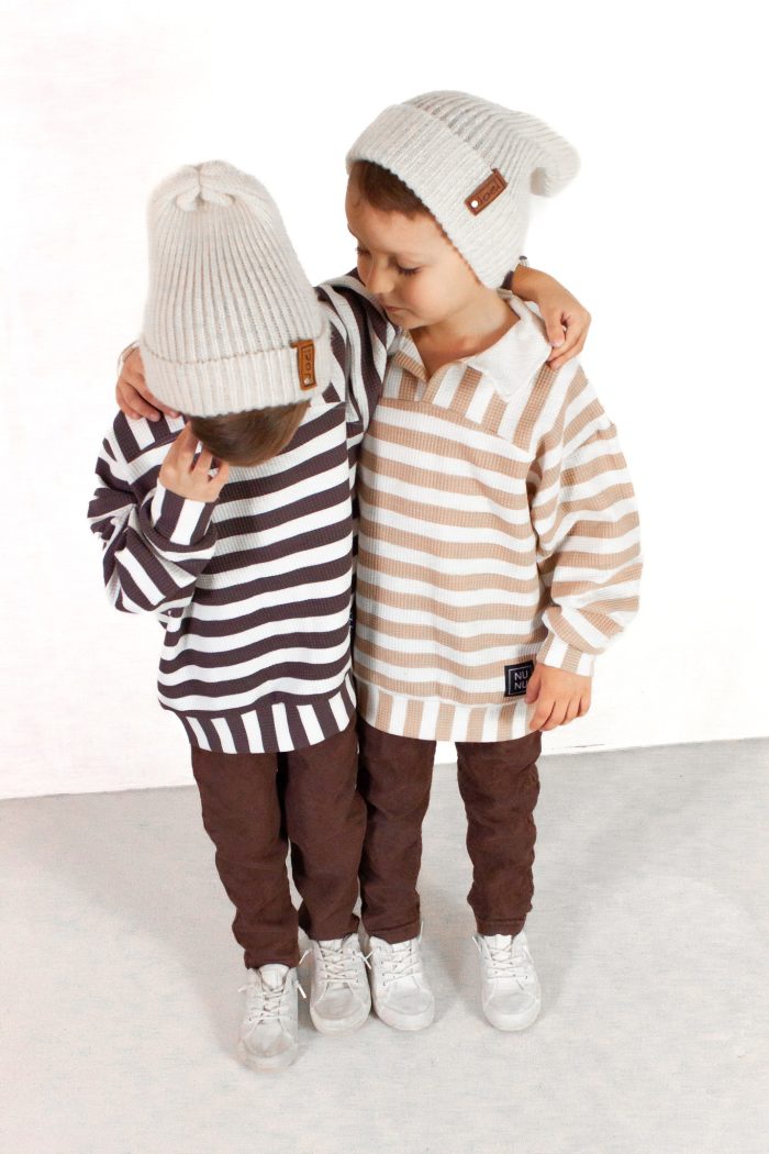 Sweter WAFEL PASKI LATTE NUNU - obrazek 3