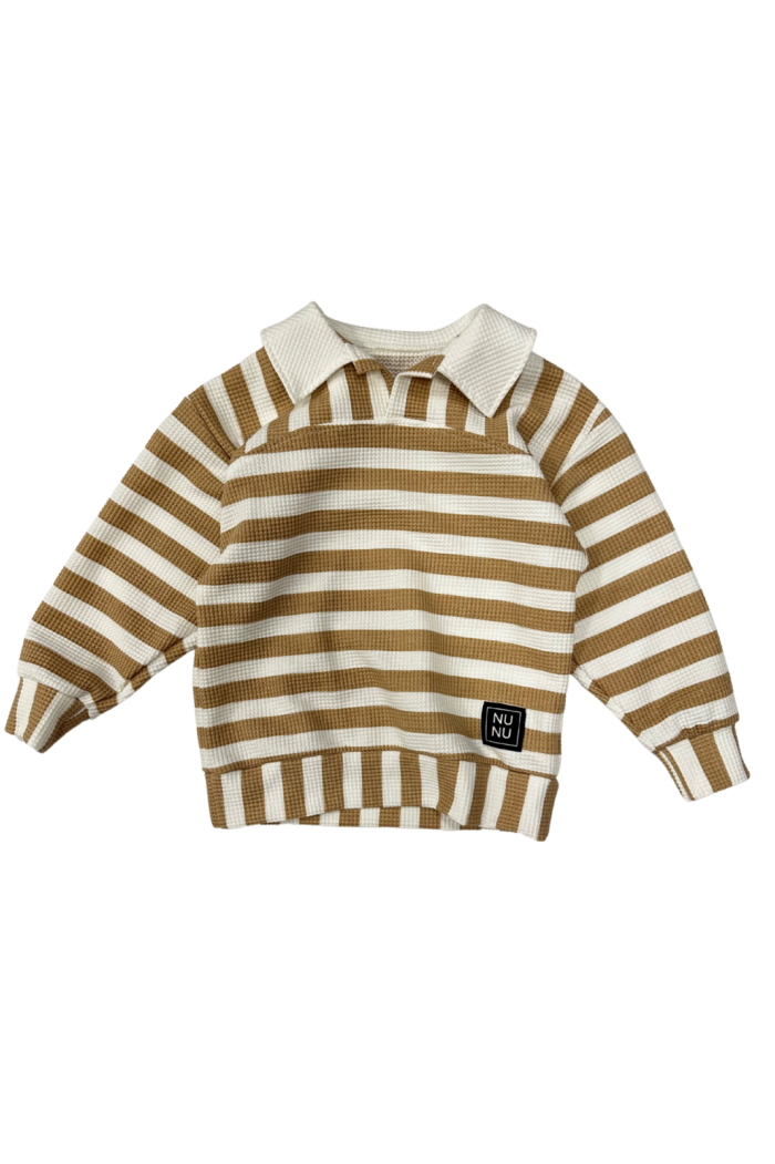 Sweter WAFEL PASKI LATTE NUNU - obrazek 2