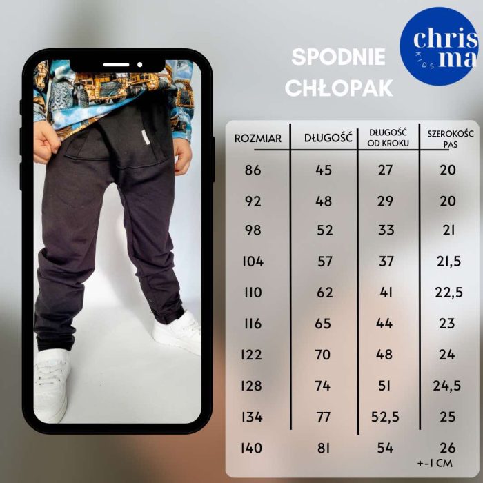 Spodnie Granat Chrisma - obrazek 2