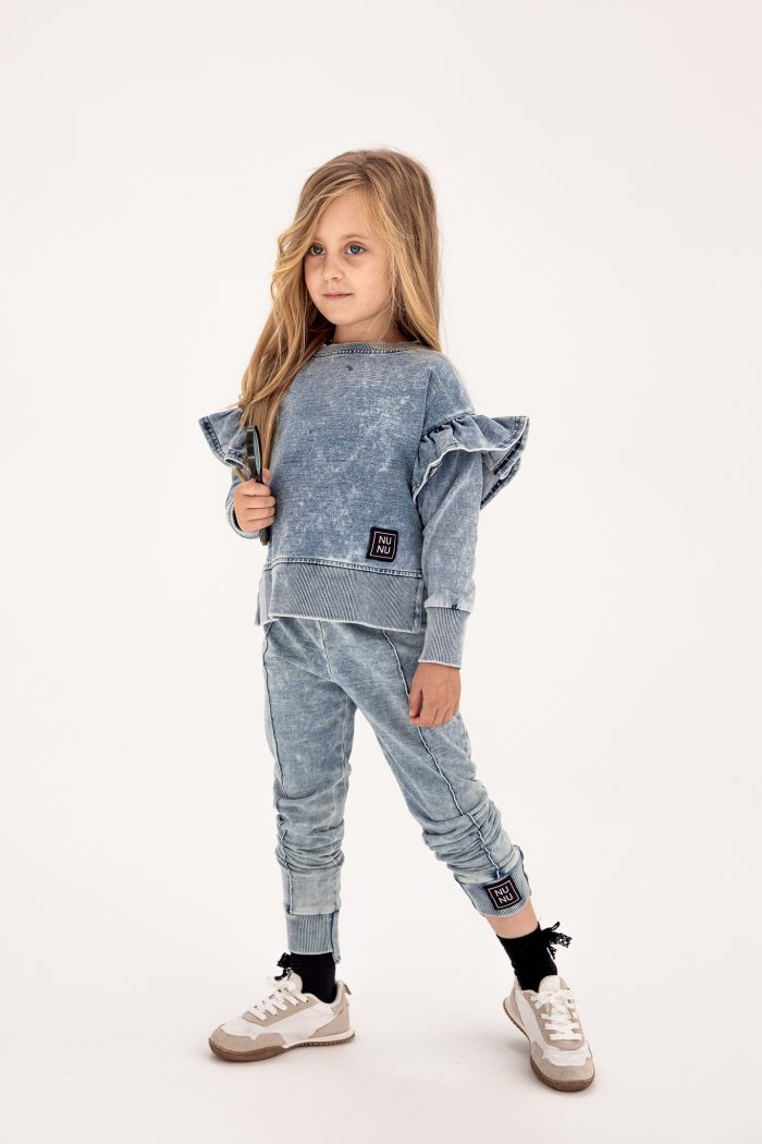 Spodnie z przeszyciem JEANS BLUE NUNU - obrazek 3
