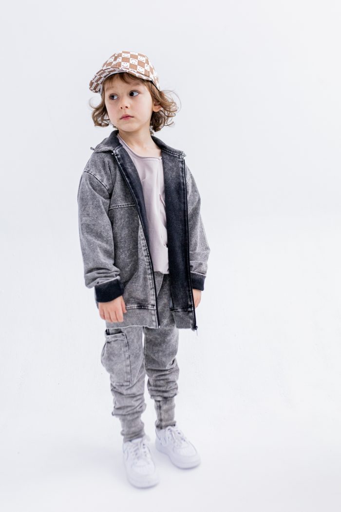 Bluza BOMBERKA ROZPINANA JEANS BLACK NUNU - obrazek 2