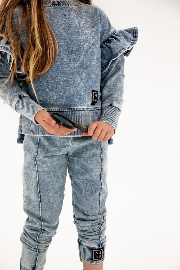 Spodnie z przeszyciem JEANS BLUE NUNU