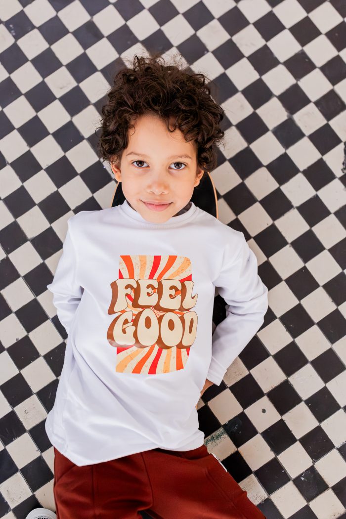 Longsleeve SLIM FEEL GOOD BIAŁA FUNKids