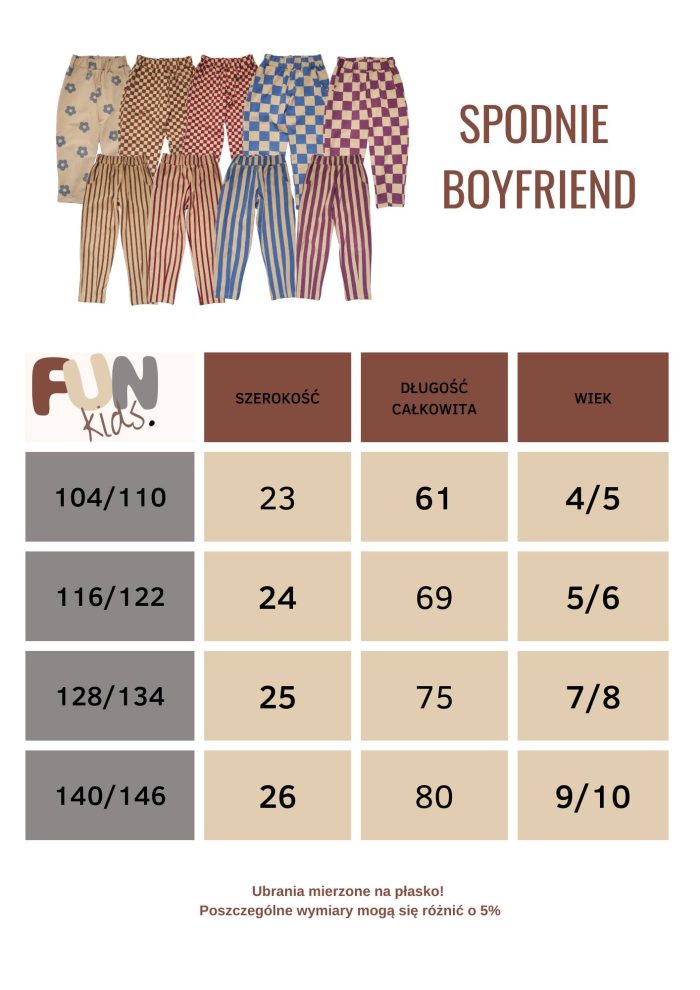 Spodnie BOYFRIEND FLOWERS BEŻOWE FUNKids - obrazek 4