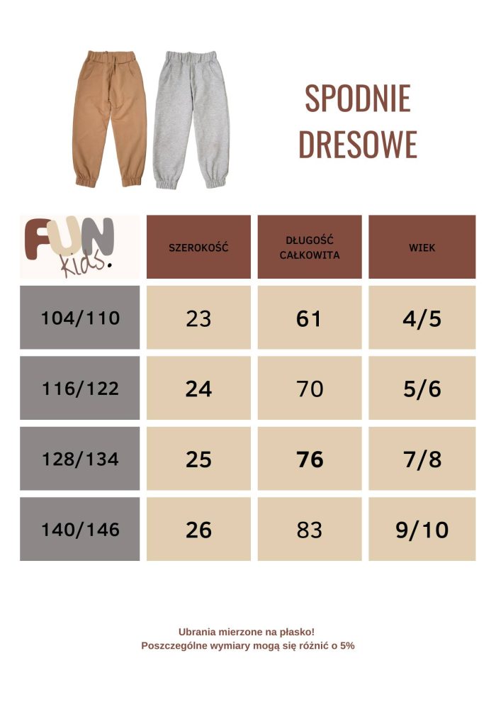Spodnie DRESOWE LATTE FUNKids - obrazek 2