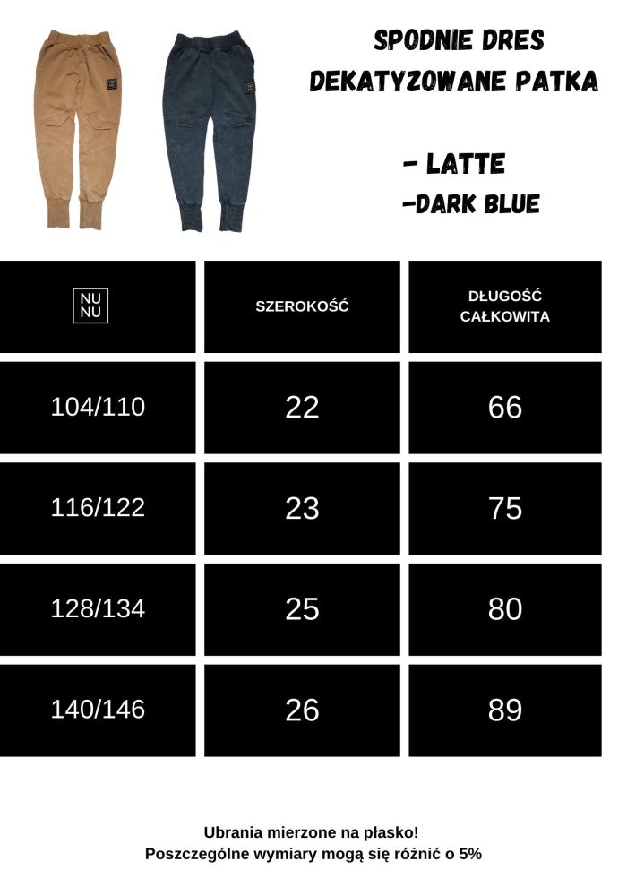 Spodnie JOGGERY PATKA LATTE NUNU - obrazek 4
