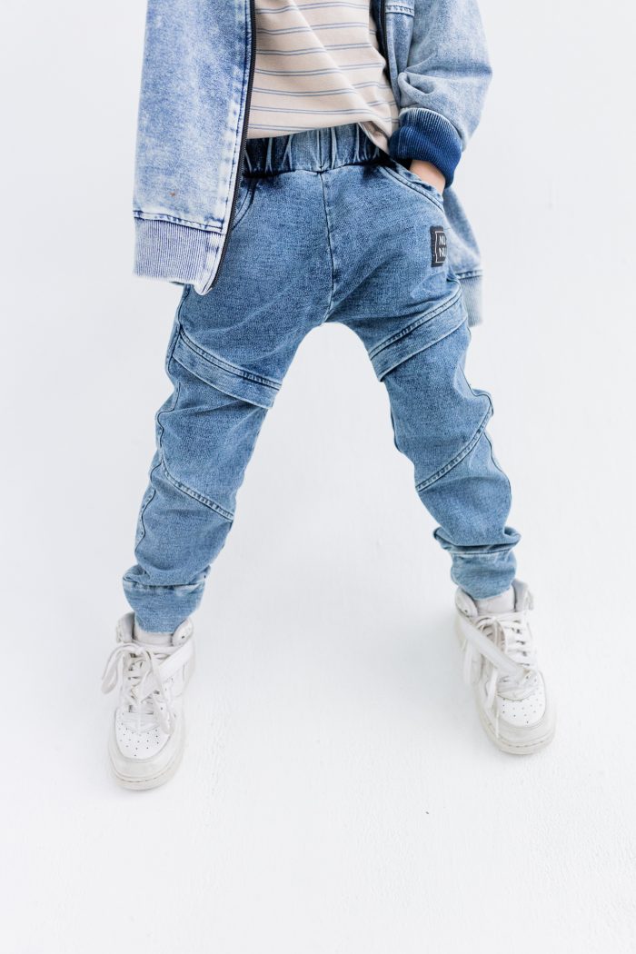 Spodnie z zakładką JEANS BLUE NUNU