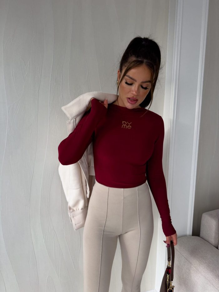 Bluzka SKIN bordo ByMe