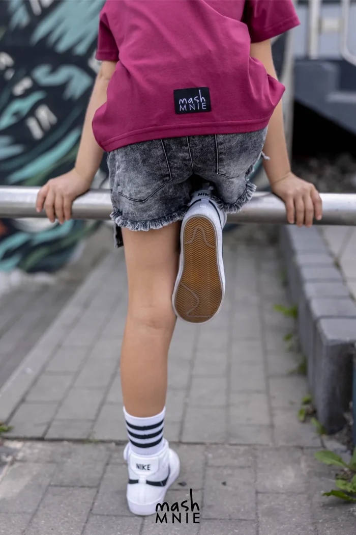 Szorty z frędzlami GRAFIT mashMNIE - obrazek 2