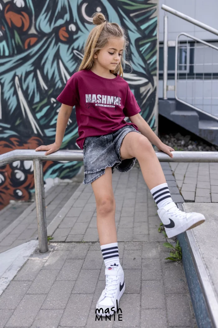 Szorty z frędzlami GRAFIT mashMNIE - obrazek 3