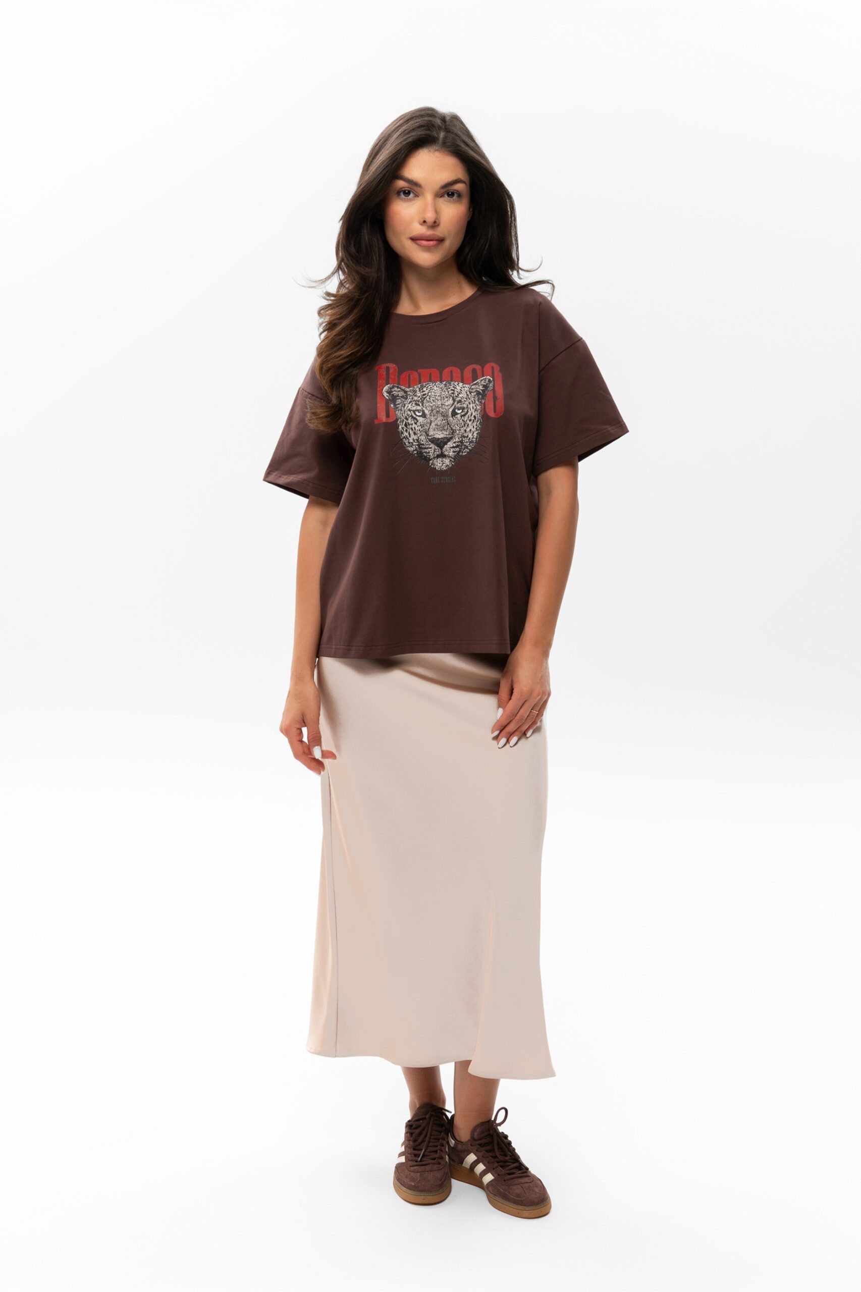 T-shirt GEPARD BRĄZOWY BOPOCO - obrazek 2