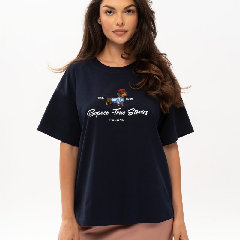 T-shirt JAMNIK GRANATOWY BOPOCO
