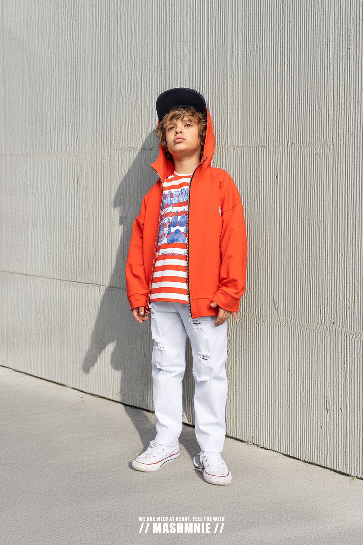 Bluza z kapturem POMARAŃCZ mashMNIE