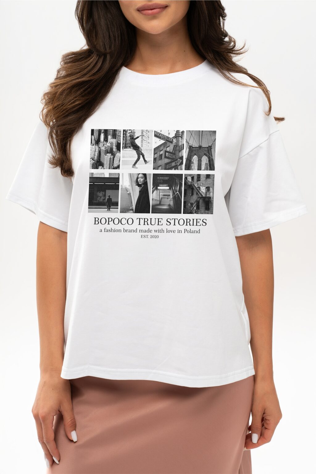 T-shirt CITY BIAŁA BOPOCO