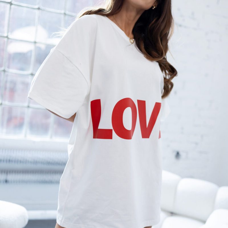 T-Shirt LOVE BIAŁY Miss City Official