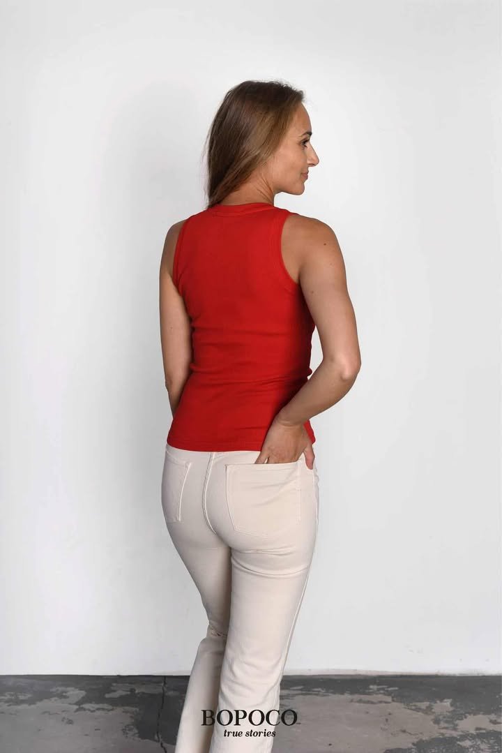 Bluzka TOP CZERWONY BOPOCO - obrazek 3