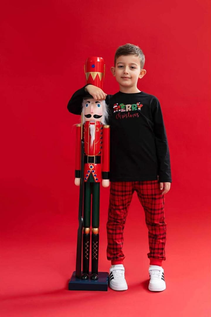 Longsleeve świąteczny MERRY CHRISTMAS CZARNY MIMI