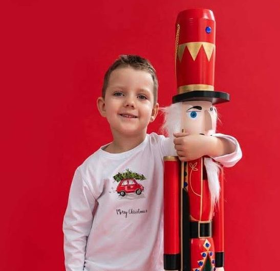 Longsleeve świąteczny RED CAR BIAŁY MIMI