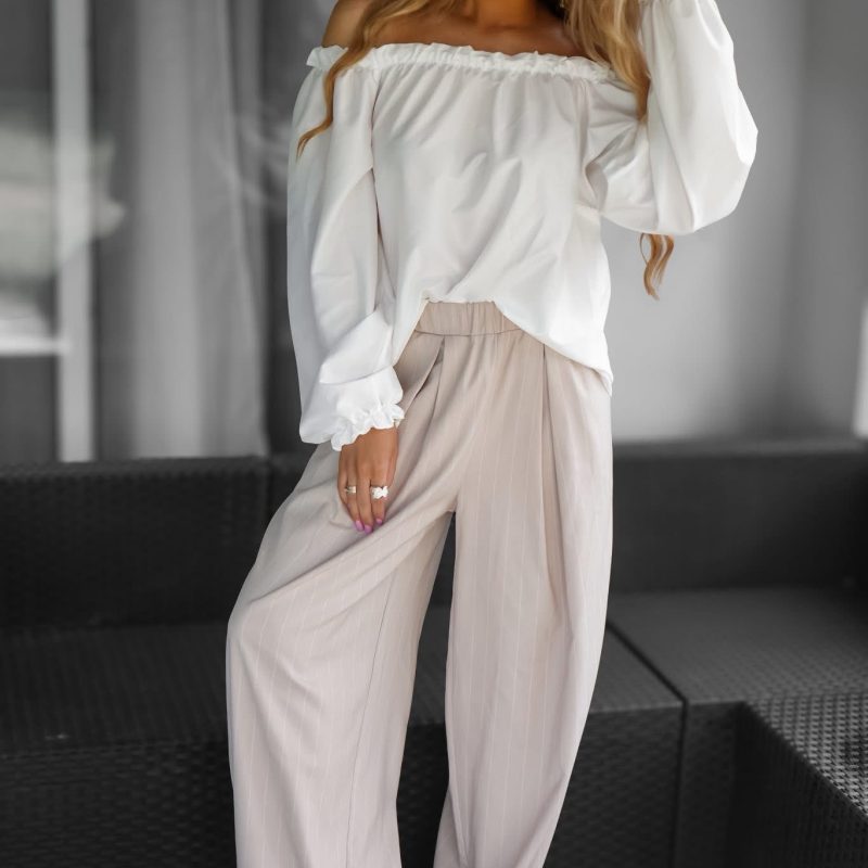 Bluzka HISZPANKA ELEGANCE KREMOWA LAKI