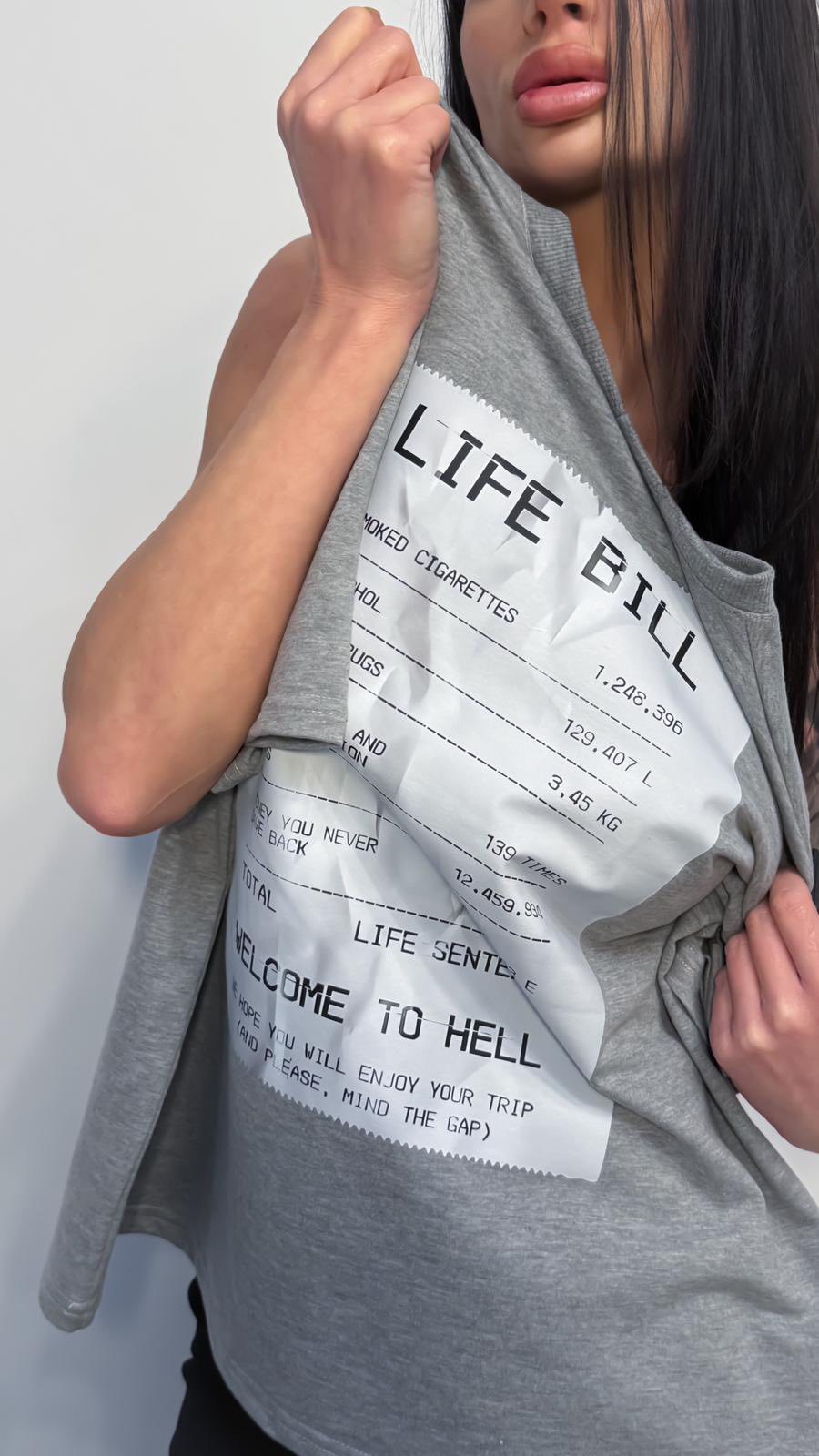 T-shirt LIFE BILL SZARY LAKI - obrazek 2
