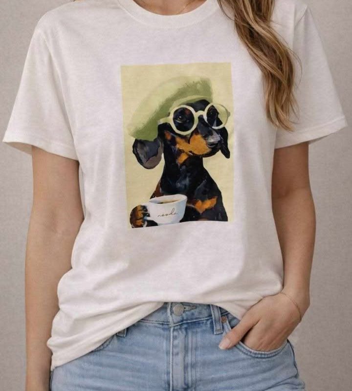 T-shirt JAMNIK Z FILIŻANKĄ ŚMIETANKA Nooda