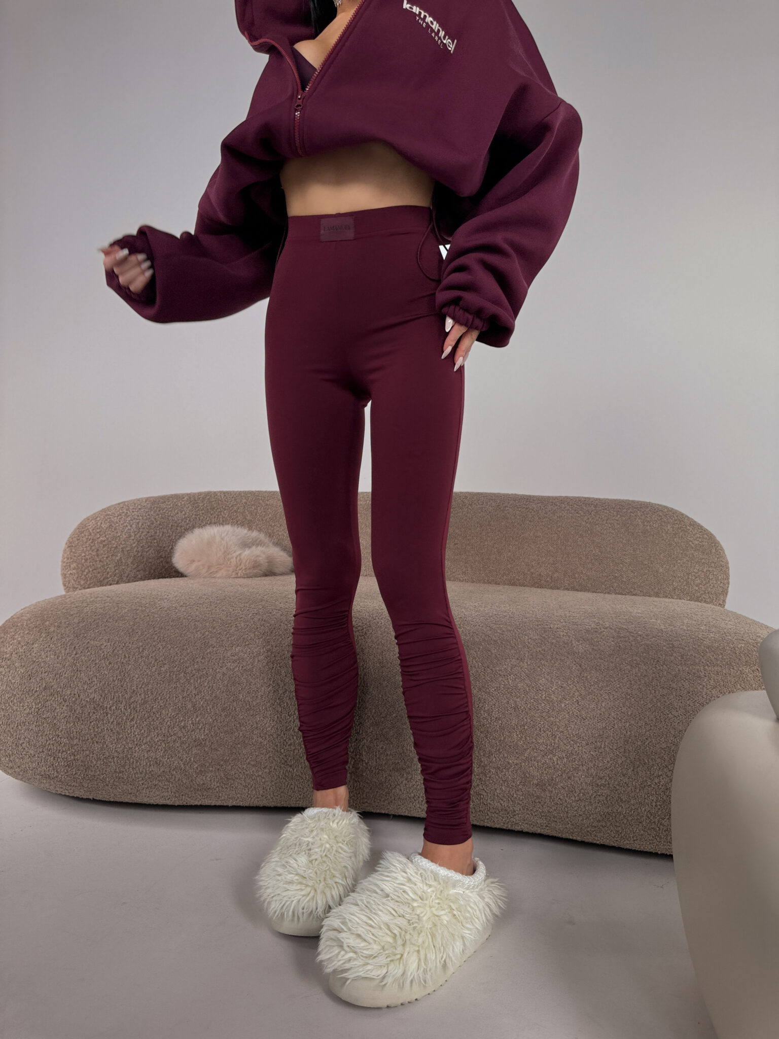 Legginsy CURVE BORDO LAMANUEL - obrazek 2