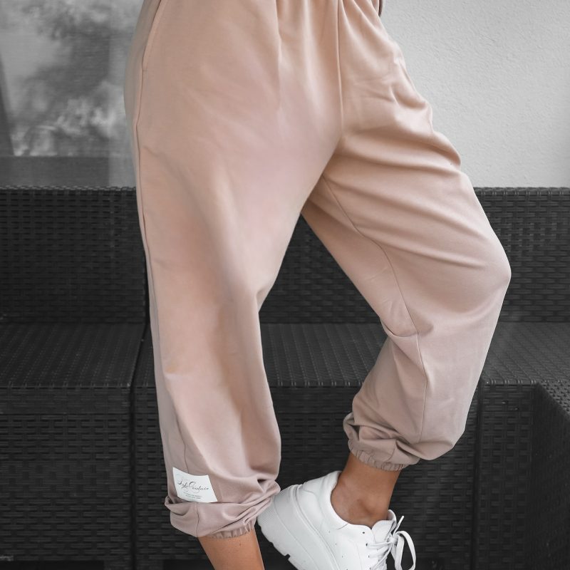 Spodnie dresowe STREETWEAR BEŻ LAKI
