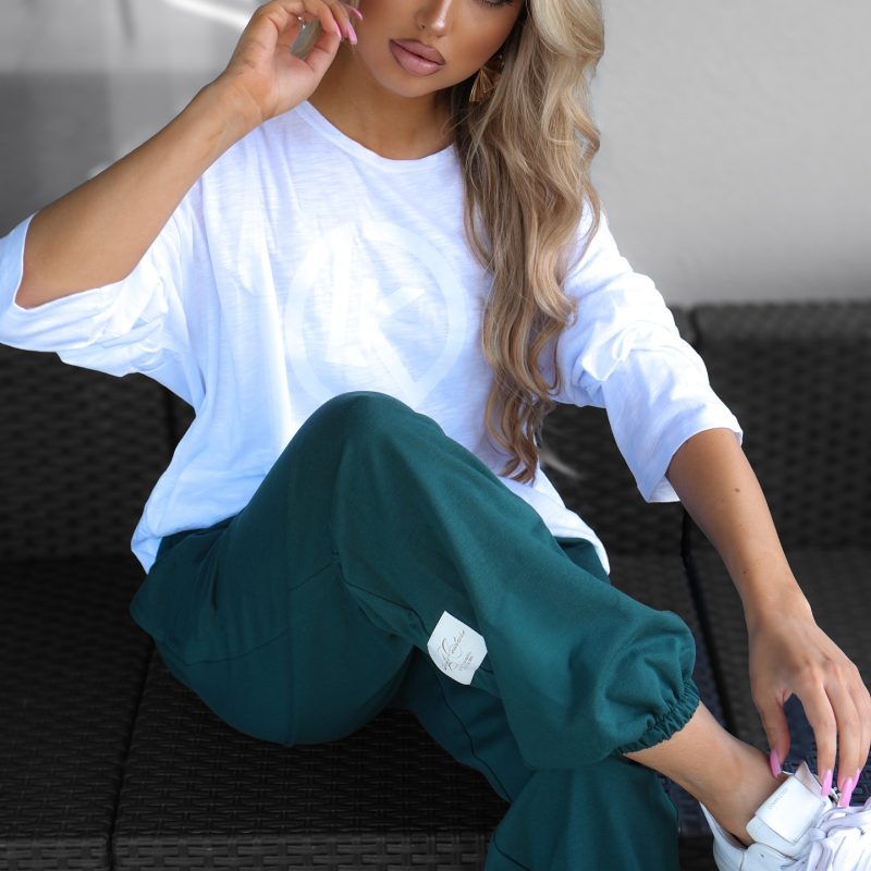 Spodnie dresowe STREETWEAR MORSKA ZIELEŃ LAKI