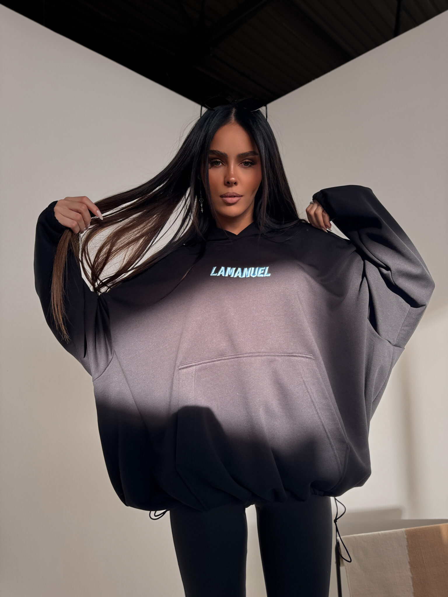 Bluza RESPECT CZARNA LAMANUEL - obrazek 3