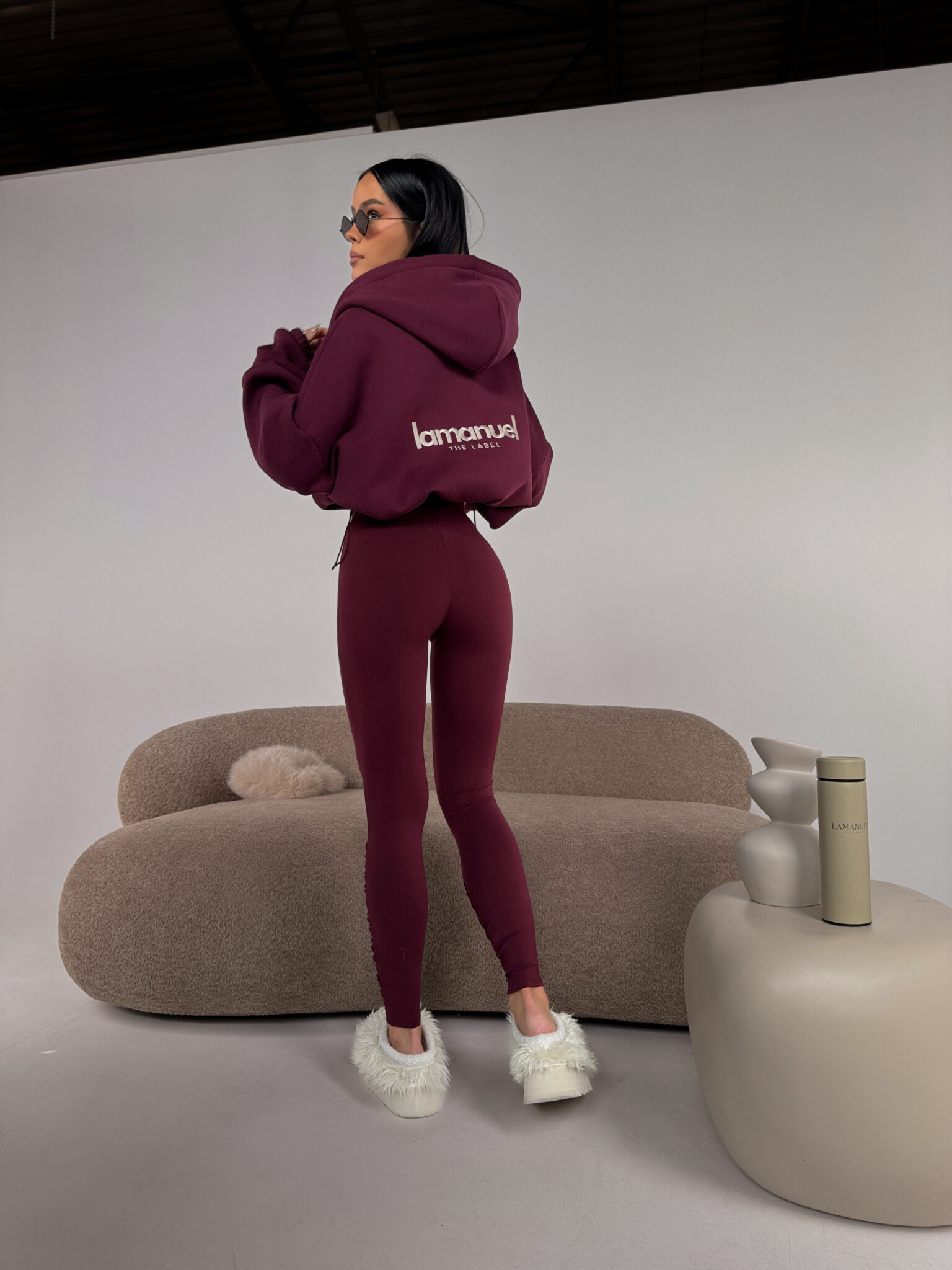 Legginsy CURVE BORDO LAMANUEL - obrazek 3